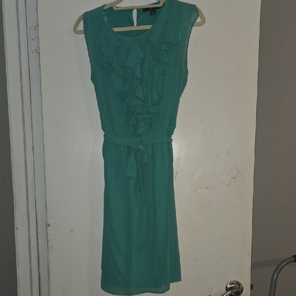 Elegant Teal Sleeveless Dress